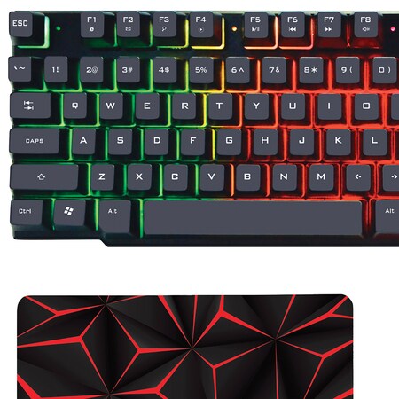 Naxa 4-in-1 Professional Gaming Combo 4-in-1 Professional Gaming Combo Keyboard, Mouse, Headphones NG-5001